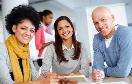 Photo of three co-workers