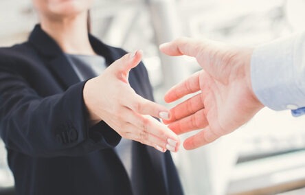 Partners shaking hands